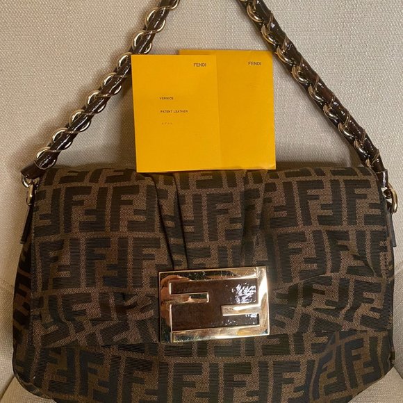 👜EXCLUSIVE SALE - FENDI Zucca Chain - Shoulder Bag -  Excellent Condition👜 - Picture 2 of 11